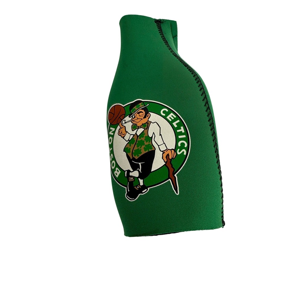 VTG Boston Celtics NBA Bottle Koozie Green Zipper Neoprene Insulated Beer Sleeve
